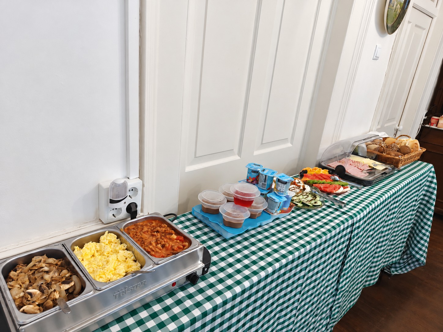 Hot dishes alongside our continental selection